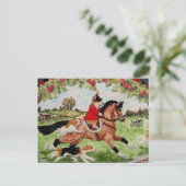 Corgi Huntsman werkt tegen Hounds Briefkaart (Staand voorkant)