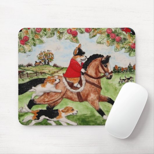 Corgi Huntsman werkt tegen Hounds Muismat (Met muis)