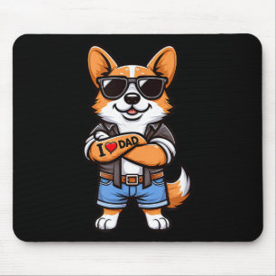 Corgi I Love Dad Funny Dog Tattoo Muismat