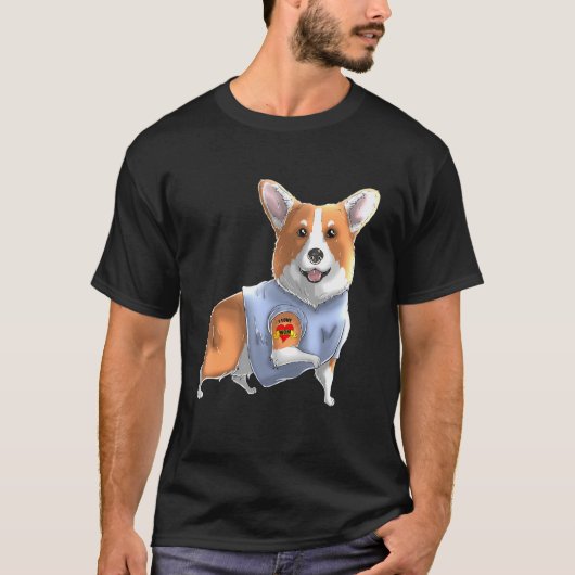 Corgi I Love Mom Tattoo Dog Moederdag T-shirt (Voorkant)