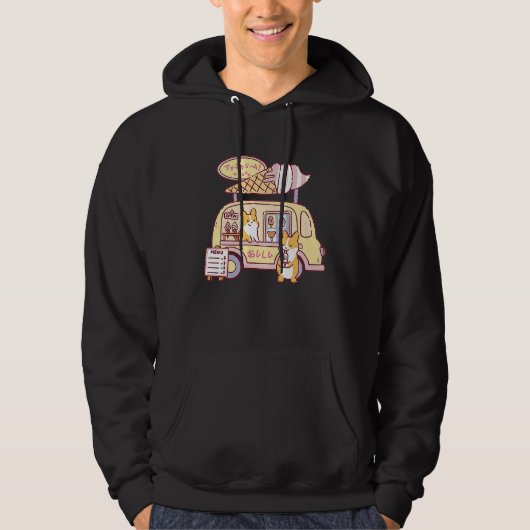 Corgi Ice Cream Truck Hoodie (Voorkant)