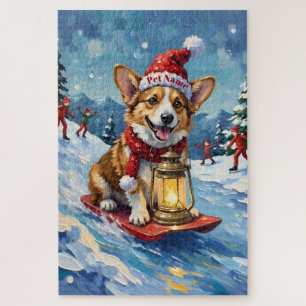 Corgi Ijs Schuiver Kerst Lantaarn Hoed Legpuzzel