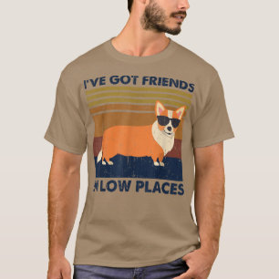 Corgi ik heb vrienden op een kleine plaats in Dog T-shirt