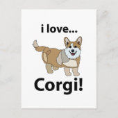 Corgi Ik hou van Corgi Briefkaart (Voorkant)