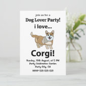 Corgi Ik hou van Corgi Kaart (Staand voorkant)