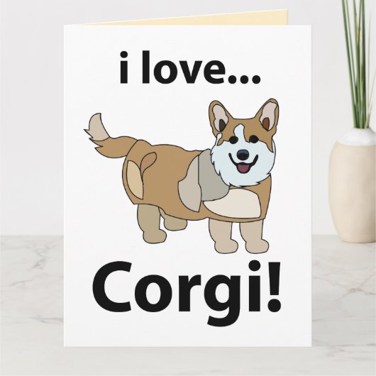 Corgi Ik hou van Corgi Kaart (Voorkant)