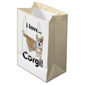Corgi Ik hou van Corgi Medium Cadeauzakje (Voorkant Gekanteld)