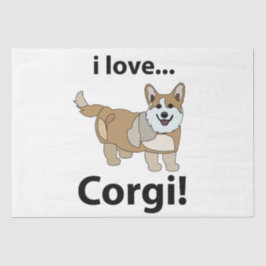 Corgi Ik hou van Corgi Tissuepapier