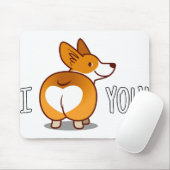 Corgi - Ik hou van je Muismat (Met muis)