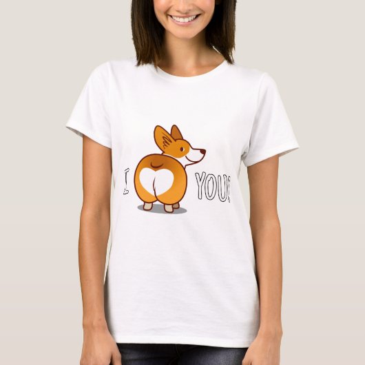 Corgi - Ik hou van je T-shirt (Voorkant)