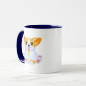 Corgi Illustratie Cute Glanzend Oranje Mok (Voorkant links)