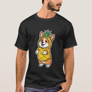 Corgi in ananas kostuum t-shirt