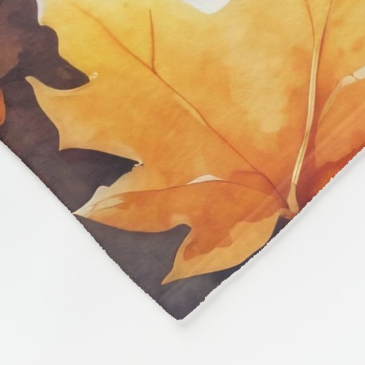 Corgi in de herfst verlaat Thanksgiving kunst Fleece Deken (Hoek)