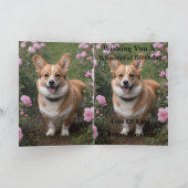 Corgi in de roze rozen, Kaart (Binnen)