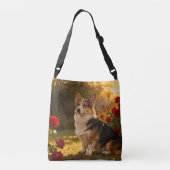 Corgi in de Rozen I Crossbody Tas (Achterkant)