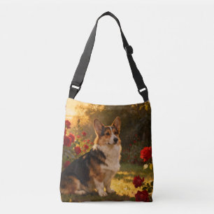 Corgi in de Rozen I Crossbody Tas