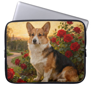 Corgi in de Rozen II Laptop Sleeve