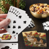 Corgi in de Rozen II Pokerkaarten (Insitu)