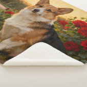 Corgi in de Rozen II Sherpa Deken (3/4)