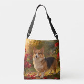 Corgi in de Rozen V Crossbody Tas (Achterkant)