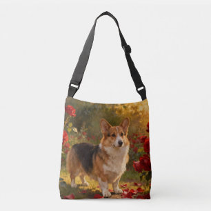 Corgi in de Rozen V Crossbody Tas