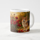 Corgi in de Rozen V Grote Koffiekop (Voorkant rechts)