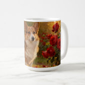 Corgi in de Rozen V Koffiemok (Voorkant rechts)