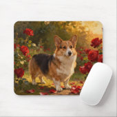 Corgi in de Rozen V Muismat (Met muis)