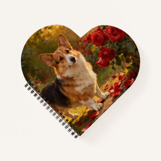 Corgi in de rozen V Notitieboek (Voorkant)