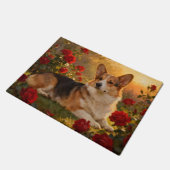Corgi in de Rozen VI Deurmat (Schuin)