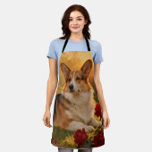 Corgi in de Rozen VI Schort (Gedragen)