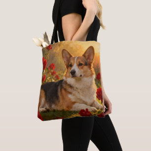 Corgi in de Rozen VI Tote Bag