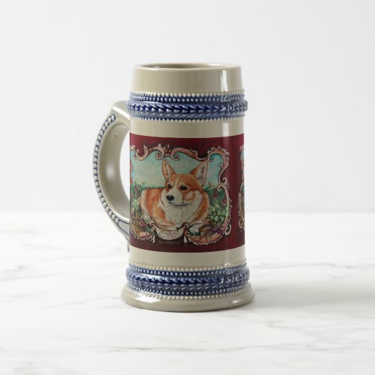 Corgi in de tuin! bierpul (Voorkant links)