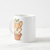 Corgi in een pot Drinkware – Schattige Hondenliefh Koffiemok (Voorkant links)