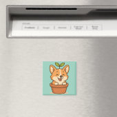 Corgi in een pot magneten | Schattigee keukeninric (Insitu (Vaatwasser))