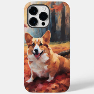 Corgi in herfstbladeren Herfst Inspire Case-Mate iPhone 14 Pro Max Hoesje