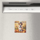 Corgi in herfstbladeren Thanksgiving kunst Magneet (Insitu (Vaatwasser))