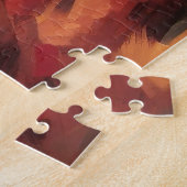 Corgi in herfstbladeren val inspireert legpuzzel (Zijkant)
