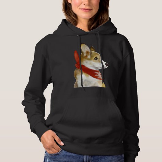 Corgi in het rood hoodie (Voorkant)