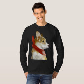 Corgi in het rood t-shirt (Voorkant volledig)