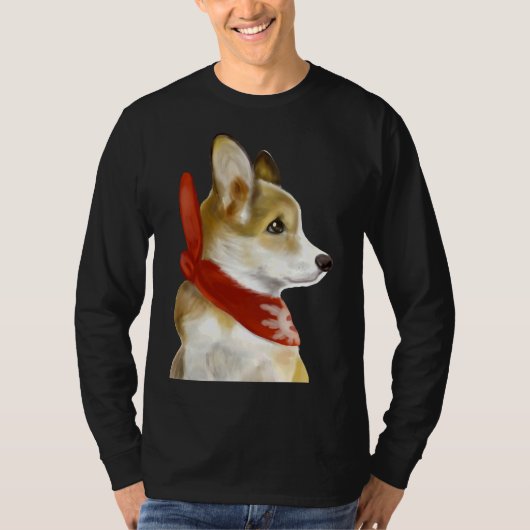 Corgi in het rood t-shirt (Voorkant)