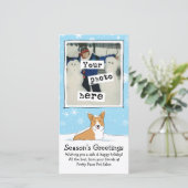 Corgi in het Sneeuwkerstfeest Foto Sjabloon (Staand voorkant)