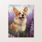 Corgi in Lavendelveld Legpuzzel (Verticaal)