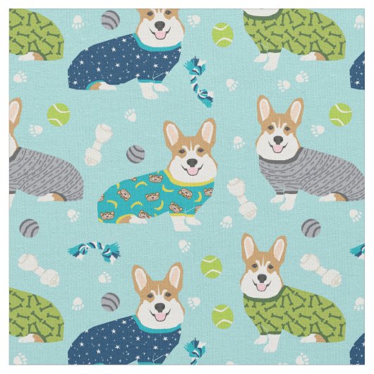 corgi in pjs stof (Close Up)