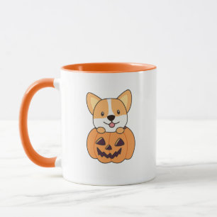 Corgi in Pumpkin Cute Dogs Happy Halloween Mok