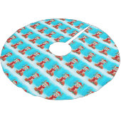 Corgi in sneeuw met kerstcadeaus kerstboom rok (Gekanteld)