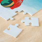 Corgi in sneeuw met kerstcadeaus legpuzzel (Zijkant)