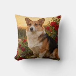 Corgi in the Roses II Kussen
