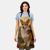 Corgi in the Roses II Schort (Gedragen)