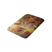 Corgi in the Roses III Badmat (Gekanteld)